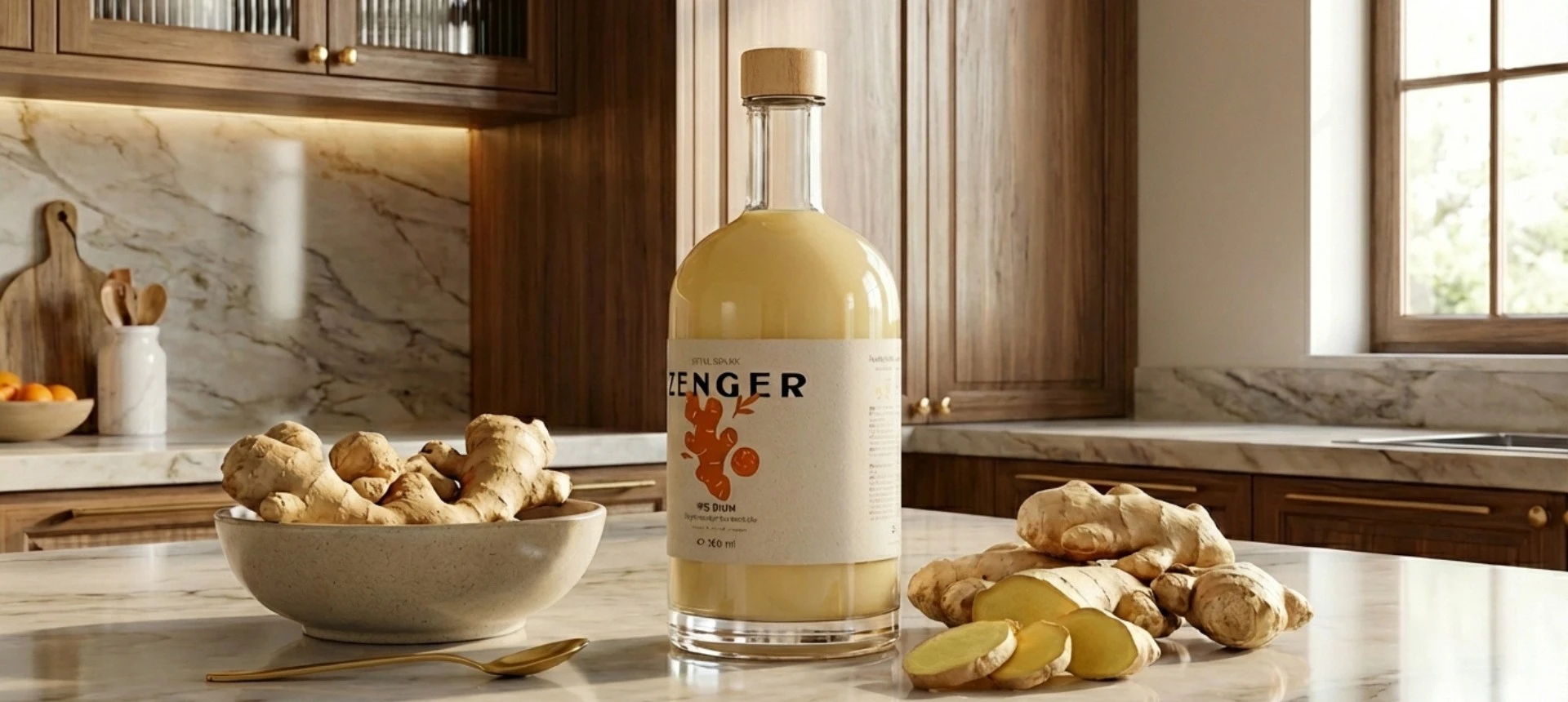 Imbirowy shot ekstra mocny 0,7 L – lewitująca butelka