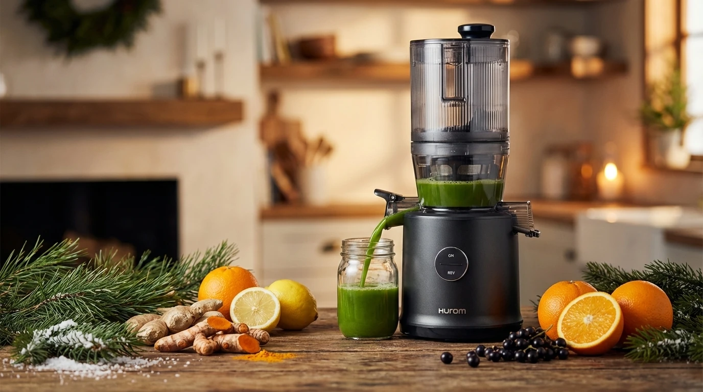 Soki na odporność z wyciskarki wolnoobrotowej Hurom – zimowe przepisy