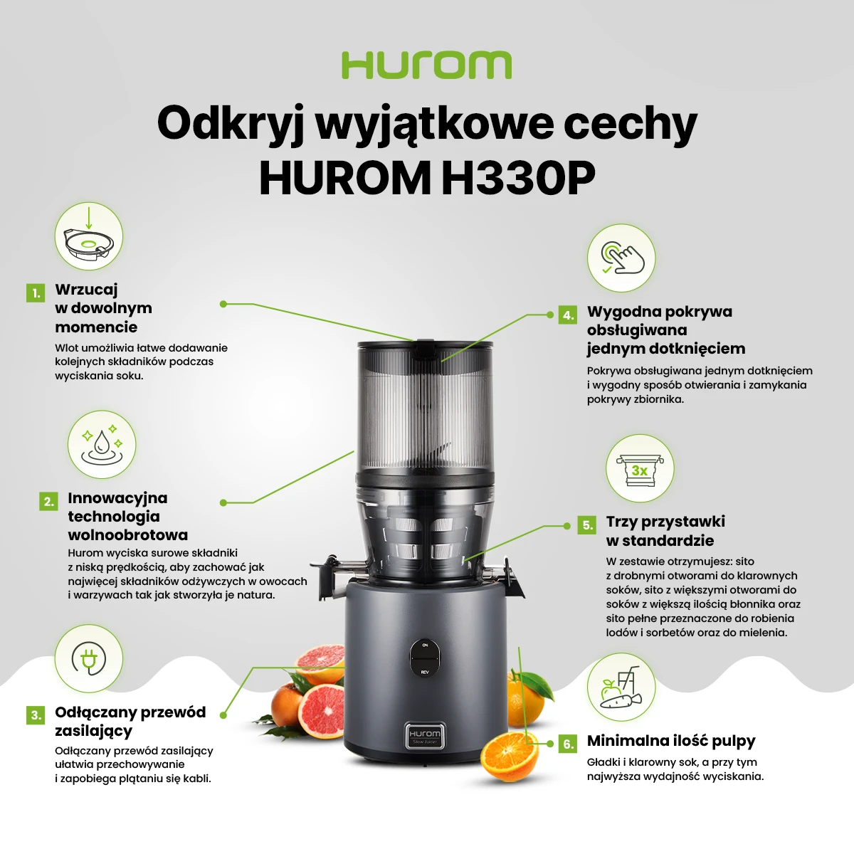 Hurom H300P - wyciskarka dla wymagających