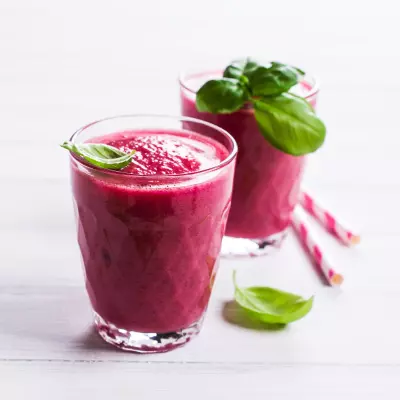 Cocktail with beets and berries