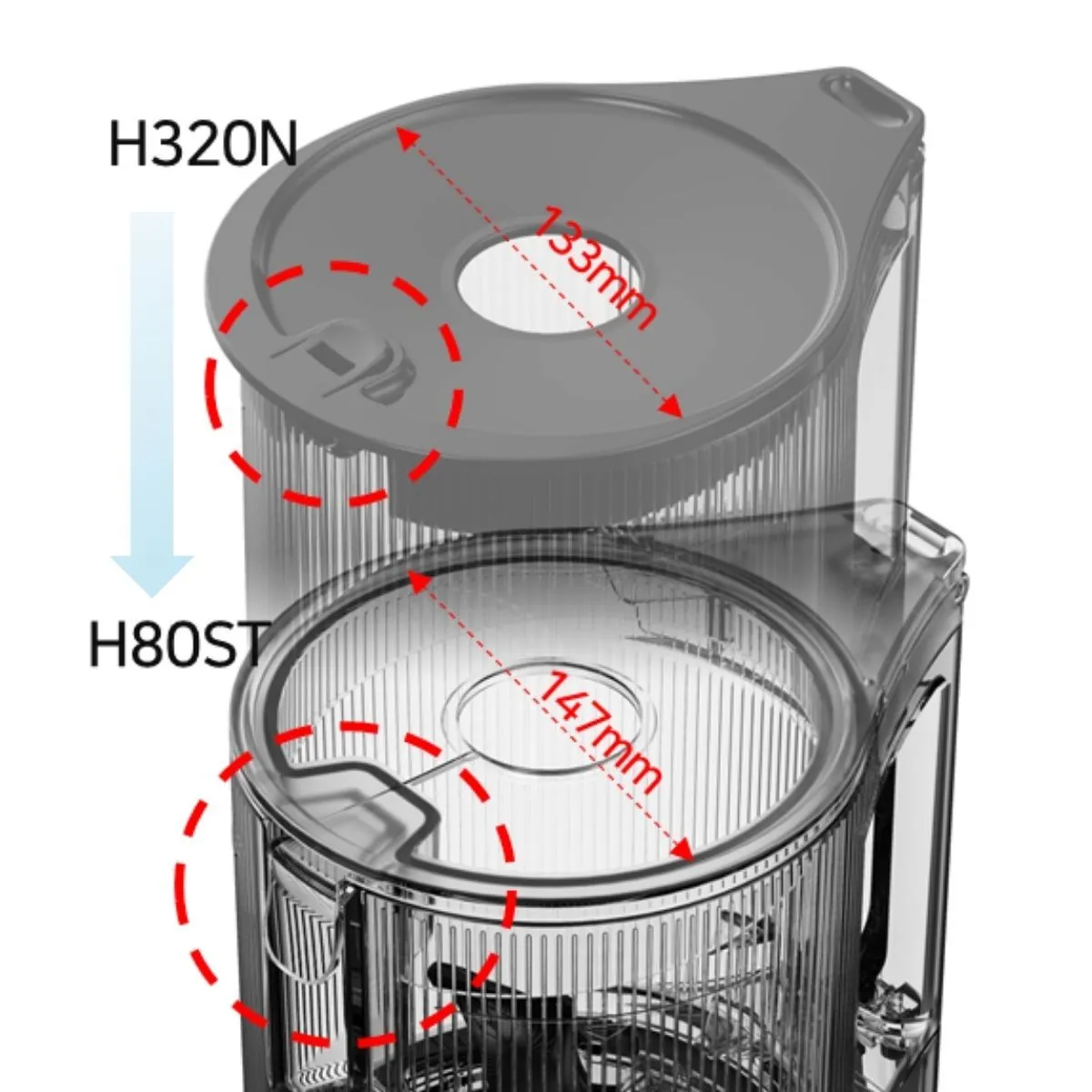 Hurom H80 ST - Większa komora wsadowa
