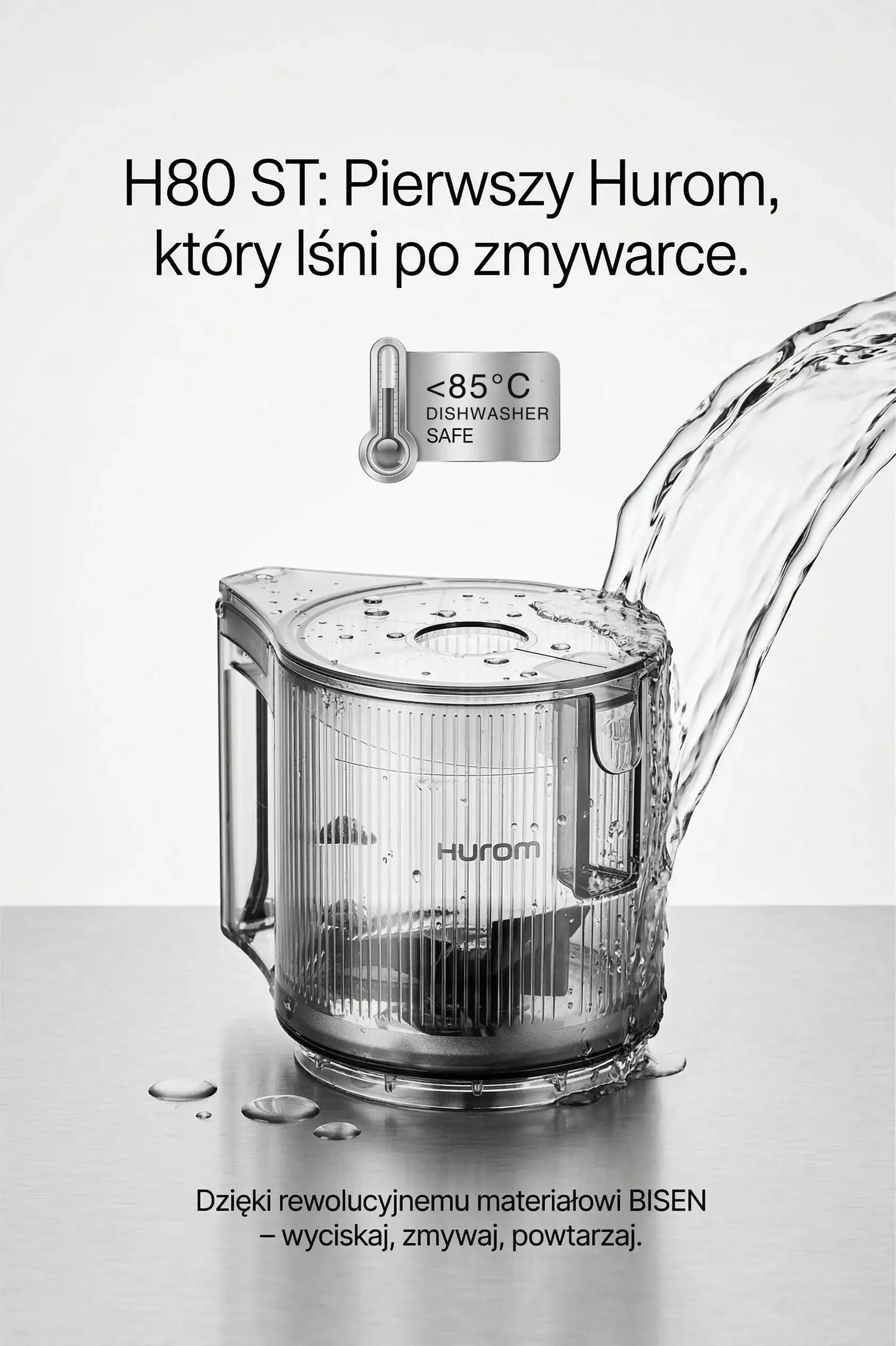 Hurom H80 ST — mycie w zmywarce, wszystkie elementy