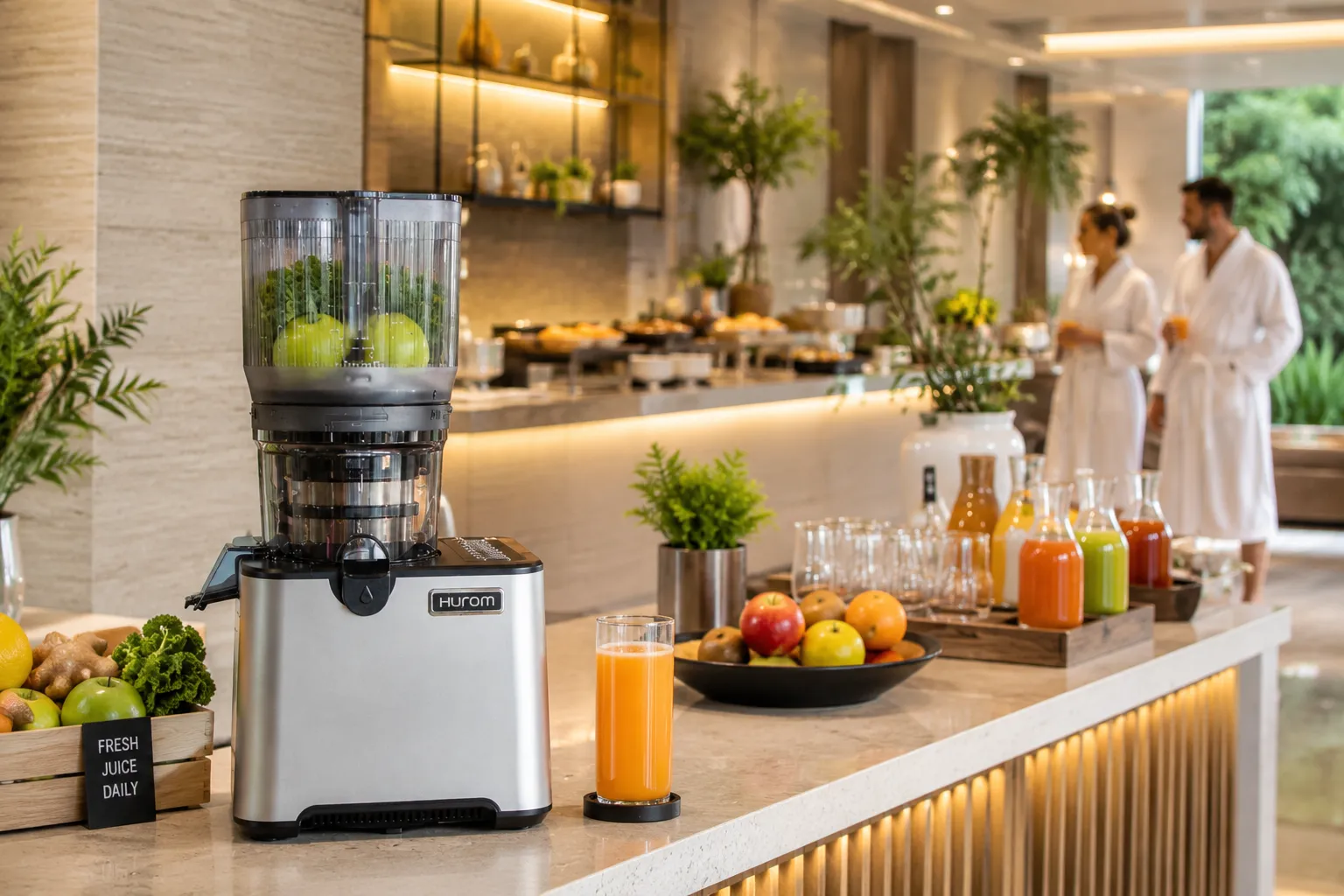 Hurom CP50 - wyciskarka komercyjna do hotelu i strefy SPA wellness