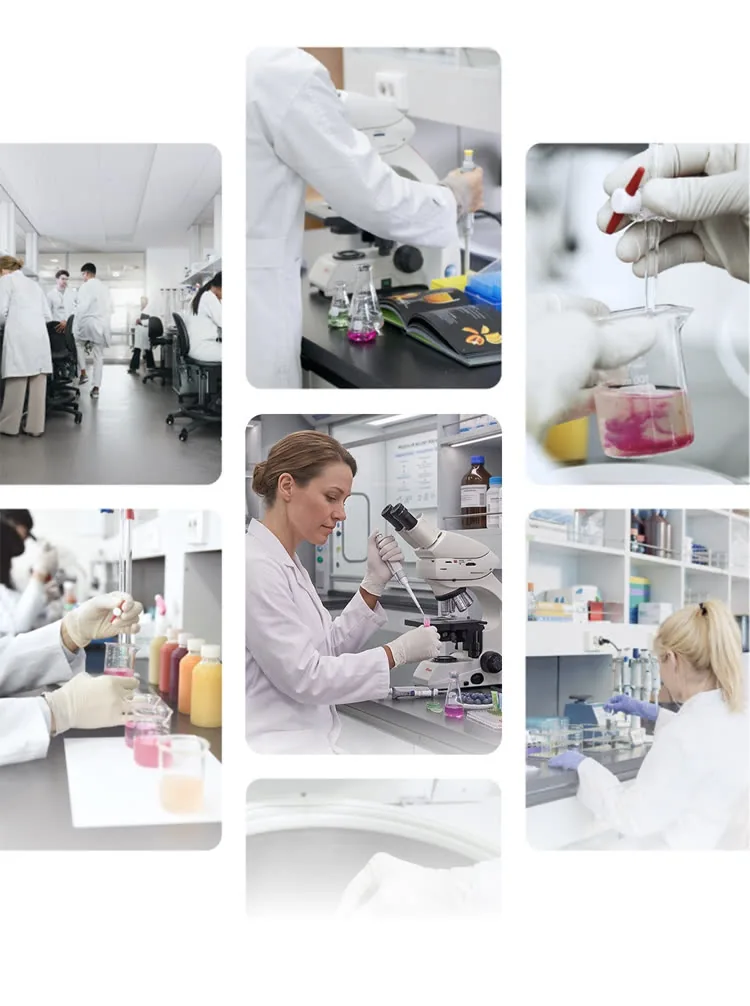 Badacze w laboratorium Hurom analizują próbki soków