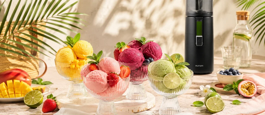 Sorbety i lody z wyciskarki