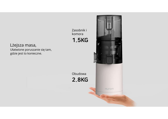 Hurom E30 ST - wyciskarka wolnoobrotowa do soków - porcelanowy beż