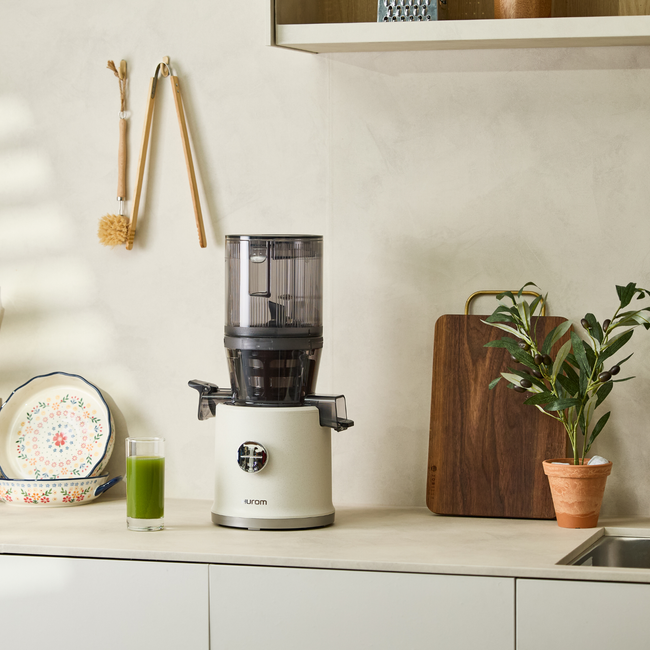 Hurom H80 ST - wyciskarka wolnoobrotowa do soków - biały marmur