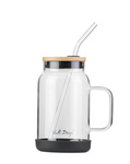 Słoik ze słomką Fuori 600 ml czarny - Vialli Design