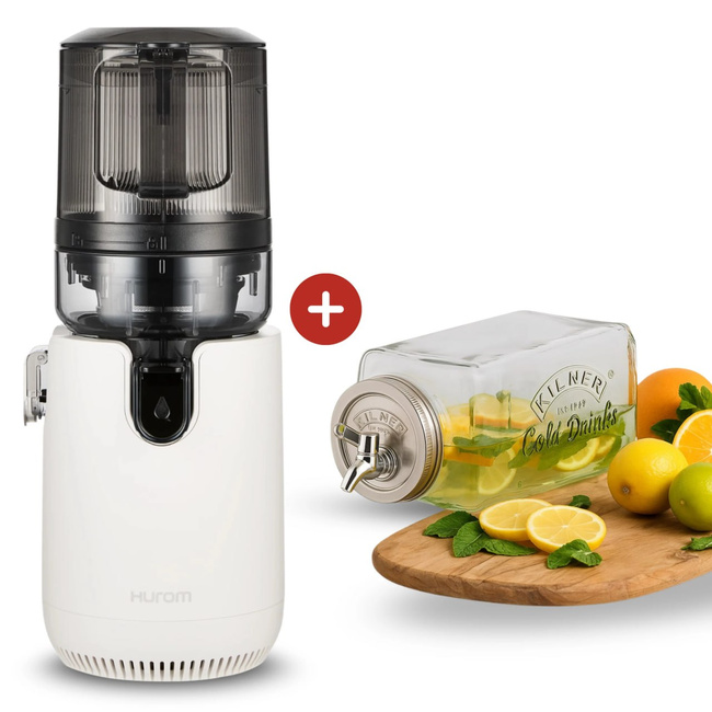 Zestaw Hurom E50 ST Porcelanowy Beż + Dystrybutor na napoje