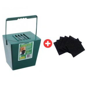 Bezzapachowy pojemnik na kompost Mini 5L – Garland + 6 filtrów węglowych