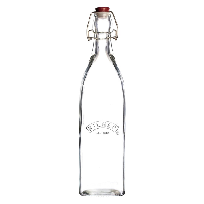 Kilner butelka kwadratowa Clip Top 1 l na sok i przetwory