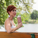 Monbento Travel Mug kubek termiczny 0,6 l ze słomką, Pink Moka