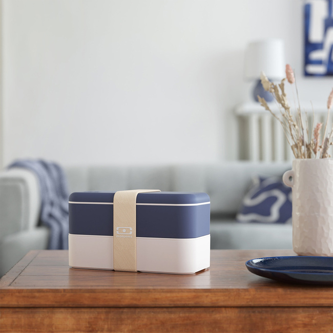 Monbento Original lunchbox bento 1 l, dwa poziomy, Blue Natural