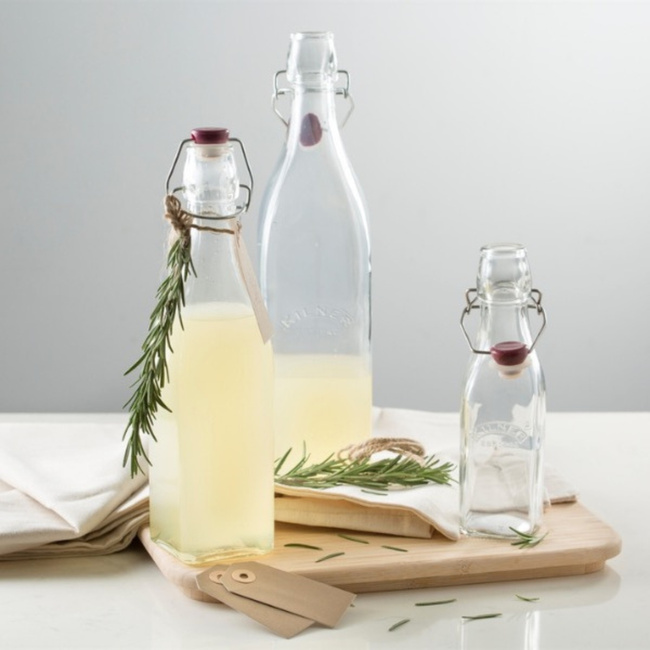 Kilner butelka kwadratowa Clip Top 1 l na sok i przetwory