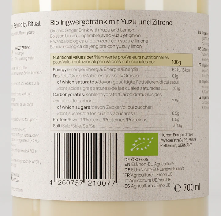 Imbirowy shot ekstra mocny – skład i składniki