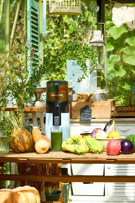 Wyciskarka Hurom H70 ST Tytanowa i Butelka na sok Smeg 500 ml