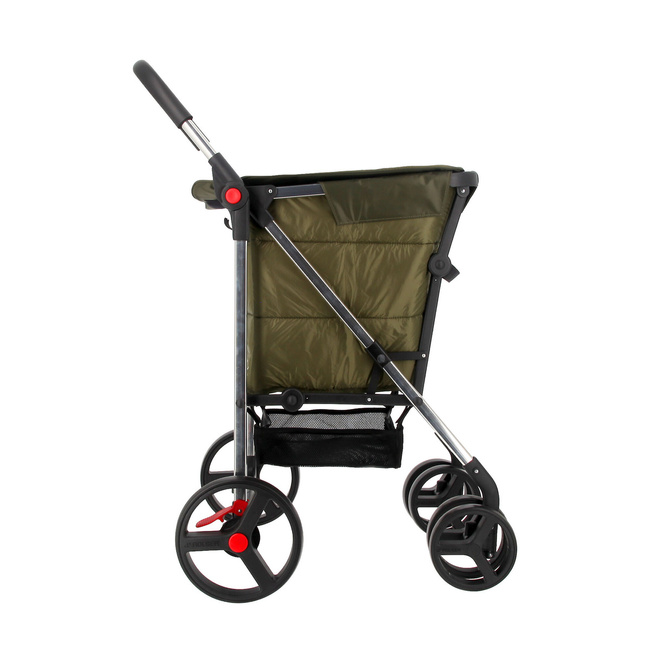 Rolser Basket Freno Polar 4B2 wózek na zakupy z hamulcem, torba 58 l, khaki
