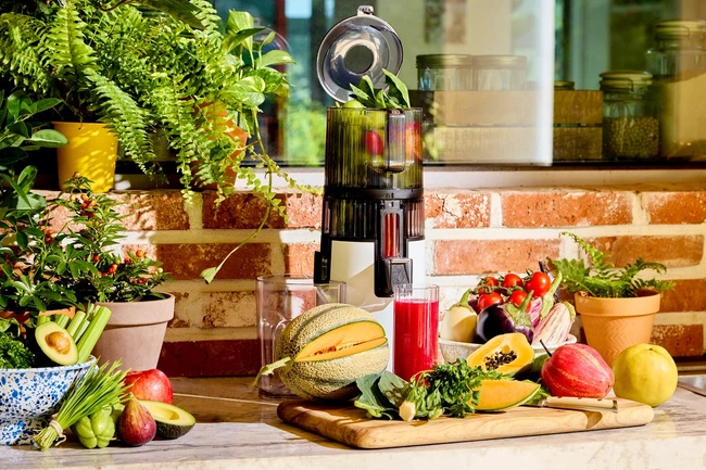 Wyciskarka Hurom H70 FT Easy Tytanowy + Blender Kielichowy Hurom BL-E01 3w1