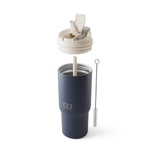 Monbento Travel Mug kubek termiczny 0,6 l ze słomką, Blue Infinity