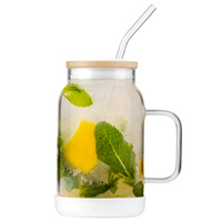 Słoik ze słomką Fuori 600 ml biały - Vialli Design