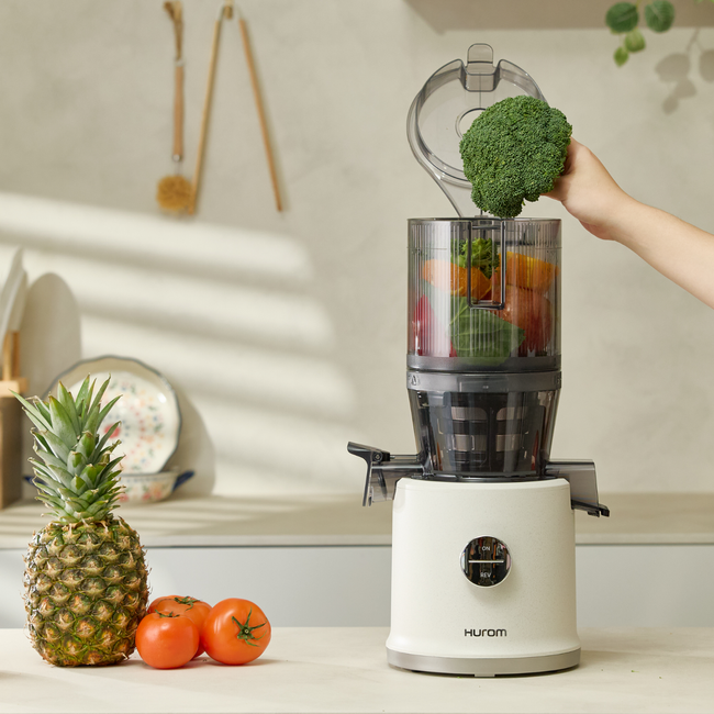 Hurom H80 ST - wyciskarka wolnoobrotowa do soków - biały marmur