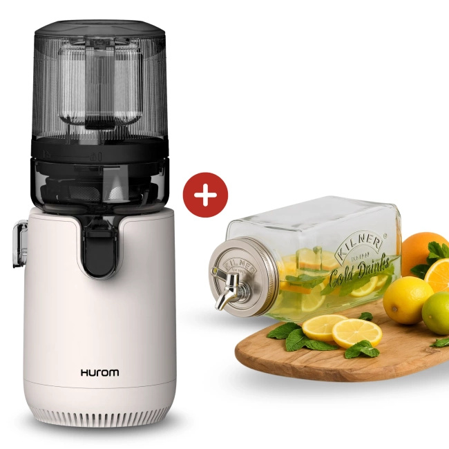 Zestaw Hurom E50 ST Porcelanowy Beż + Dystrybutor na napoje