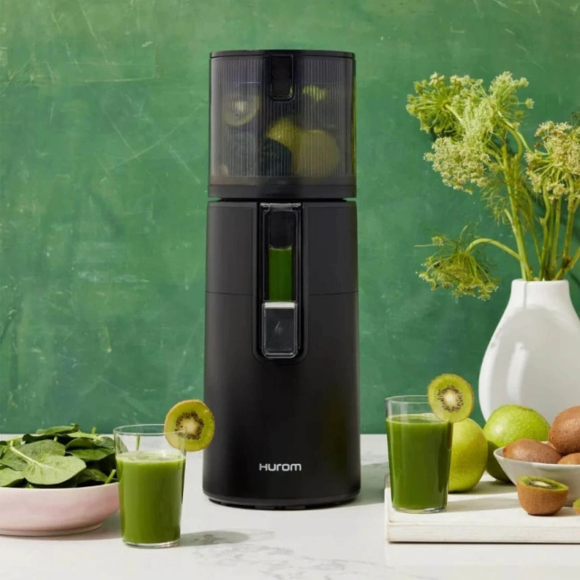 Wyciskarka Hurom H400 Titanium Grey i Butelka na sok Smeg 500 ml