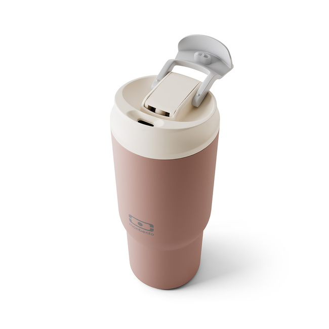 Monbento Travel Mug kubek termiczny 0,6 l ze słomką, Pink Moka