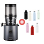 Wyciskarka Hurom H330P Charcoal i Butelka na sok Smeg 500 ml