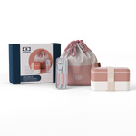Monbento Gift Box Rosa Moka: lunchbox Original 1 l, sztućce i torba