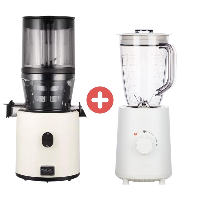 Wyciskarka  Hurom H330P Deep Ivory + Blender Kielichowy Hurom BL-E01 3w1