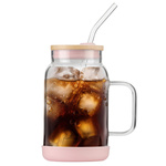 Słoik ze słomką Fuori 600 ml różowy - Vialli Design