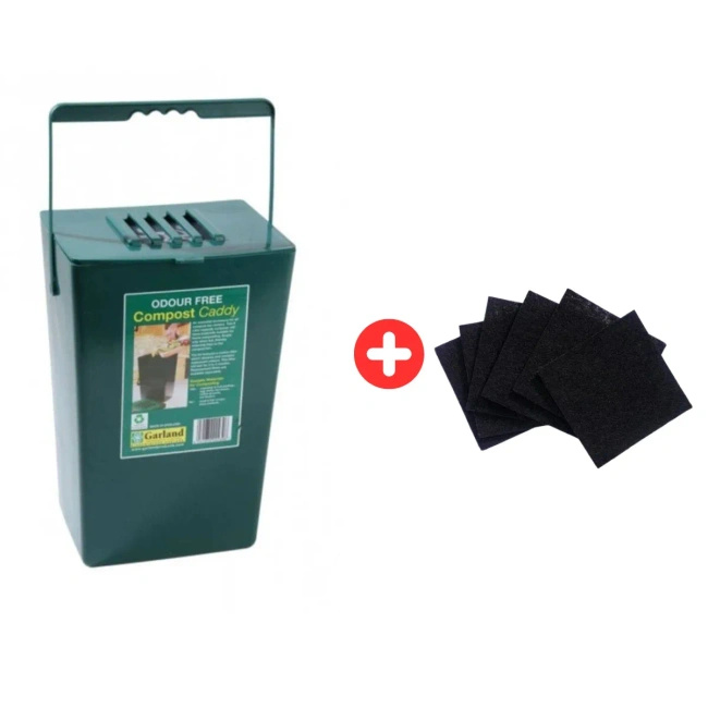 Kosz na odpady organiczne 9L – Garland + 6 wymiennych filtrów węglowych