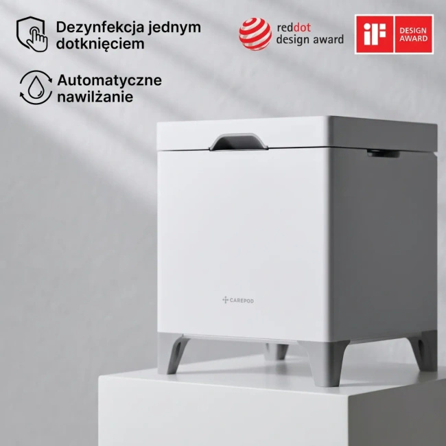 Carepod Cube Plus X50V, nawilżacz powietrza ze sterylizacją, chłodna i ciepła mgiełka, do 65 m²