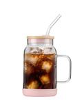 Słoik ze słomką Fuori 600 ml różowy - Vialli Design