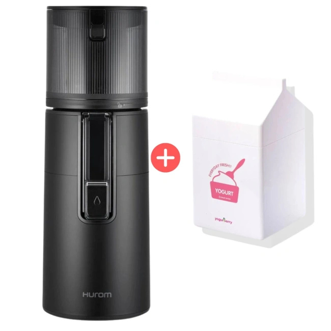 Wyciskarka wolnoobrotowa Hurom H400 Czarny mat i Jogurtownica YogurBerry