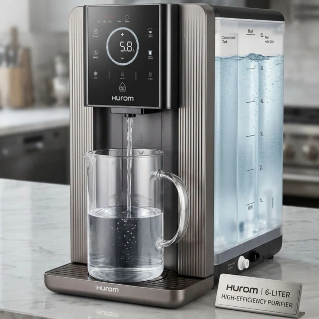 Hurom Water Purifier + Zestaw filtrów na 2 lata | Dystrybutor wody RO 4–95°C