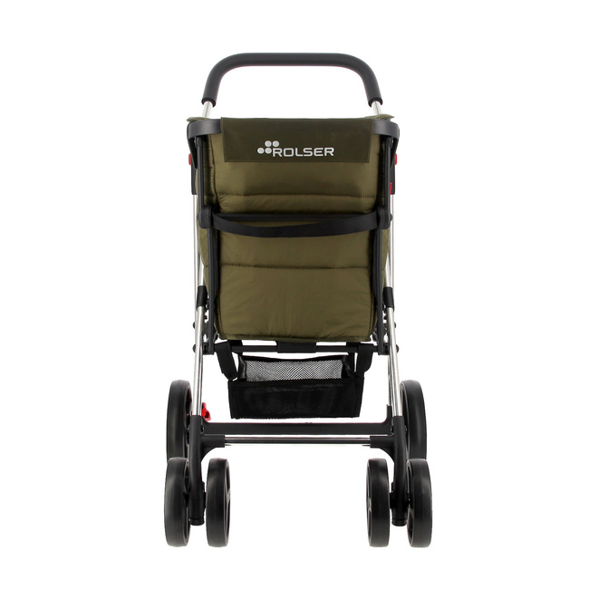 Rolser Basket Freno Polar 4B2 wózek na zakupy z hamulcem, torba 58 l, khaki