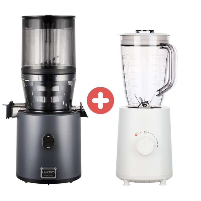 Hurom H330P Charcoal + Blender Kielichowy Hurom BL-E01 3w1