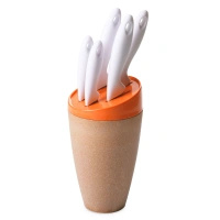 Zestaw noży w bloku pomarańczowy - Omada
