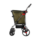 Rolser Basket Freno Polar 4B2 wózek na zakupy z hamulcem, torba 58 l, khaki