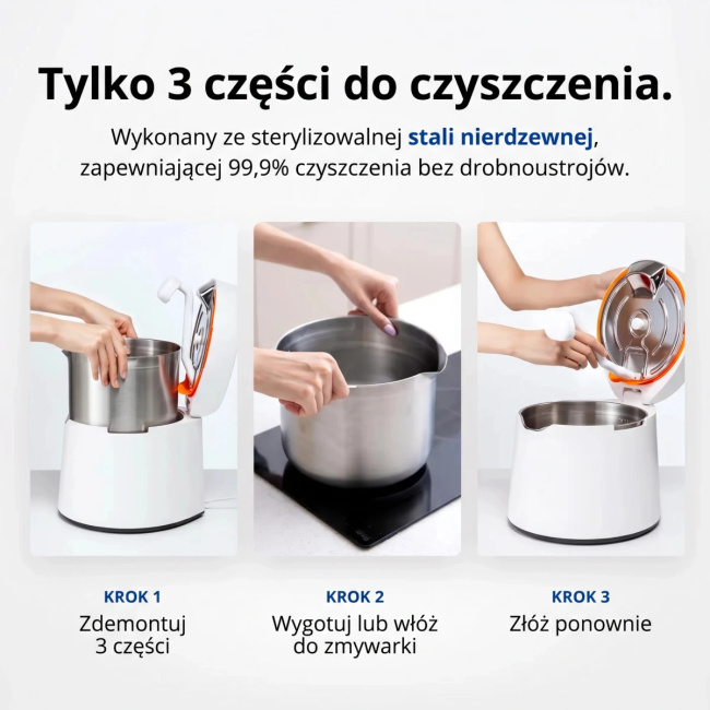 Carepod One, nawilżacz ultradźwiękowy ze stali nierdzewnej, do 46 m²