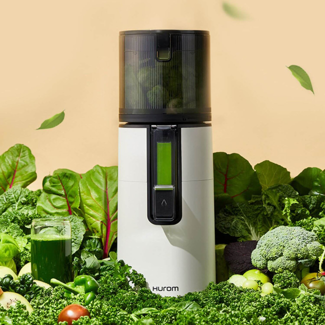 Wyciskarka Hurom H400 Biały mat i Butelka na sok Smeg 500 ml