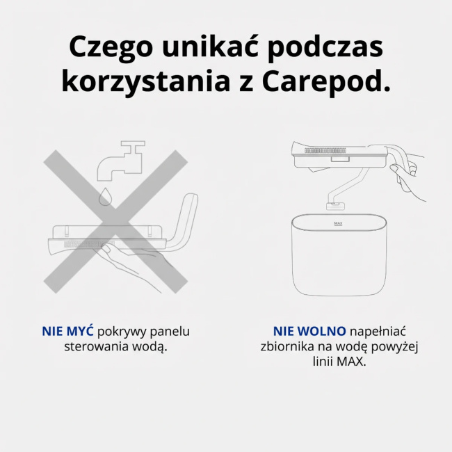 Carepod Mini, kompaktowy nawilżacz ultradźwiękowy ze stali nierdzewnej, do 32,5 m²