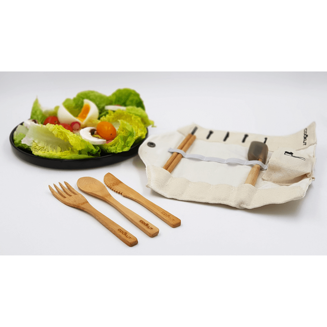 Zestaw bambusowych akcesoriów w etui - Cookut