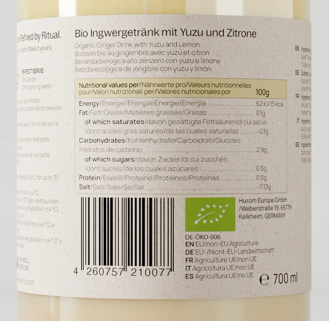 Imbirowy shot 0,7 L Mocny