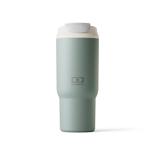 Monbento Travel Mug kubek termiczny 0,6 l ze słomką, Green Natural