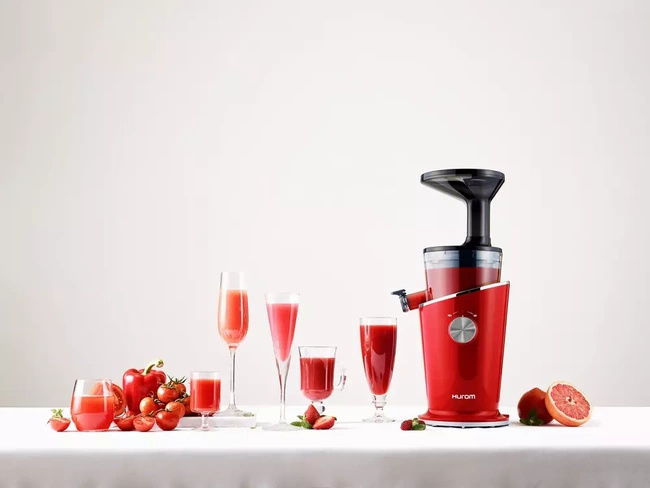 Hurom H100S - Slow Juicer - 5 second washing, innovative filters - red, H-100S-RBEA02