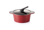 HAPPYCALL IH Garnek Aluminiowo - Ceramiczny Alumite Ceramic Pot 24cm / 4l - czerwony