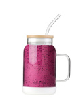 Słoik ze słomką Fuori 600 ml biały - Vialli Design